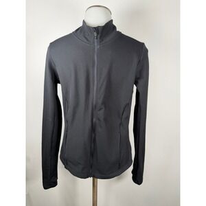 Nike Dri-FIT One Black Full Zip Long Sleeve Athletic Jacket Women Size S